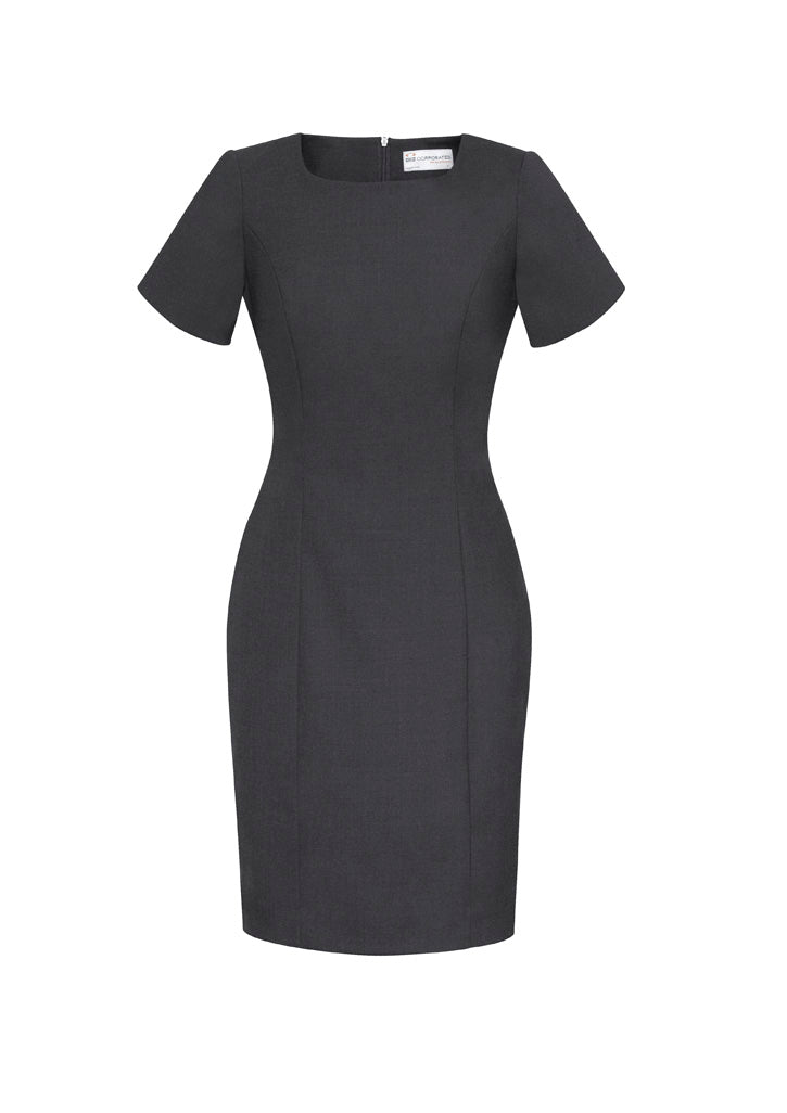 Comfort Wool Stretch Womens Short Sleeve Shift Dress