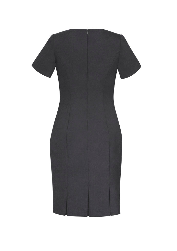 Comfort Wool Stretch Womens Short Sleeve Shift Dress