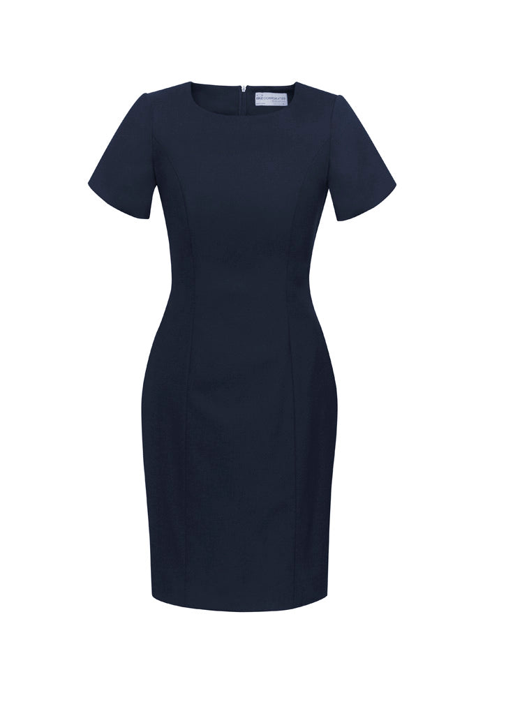 Comfort Wool Stretch Womens Short Sleeve Shift Dress
