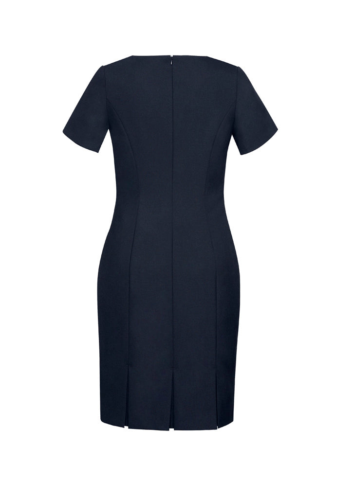 Comfort Wool Stretch Womens Short Sleeve Shift Dress