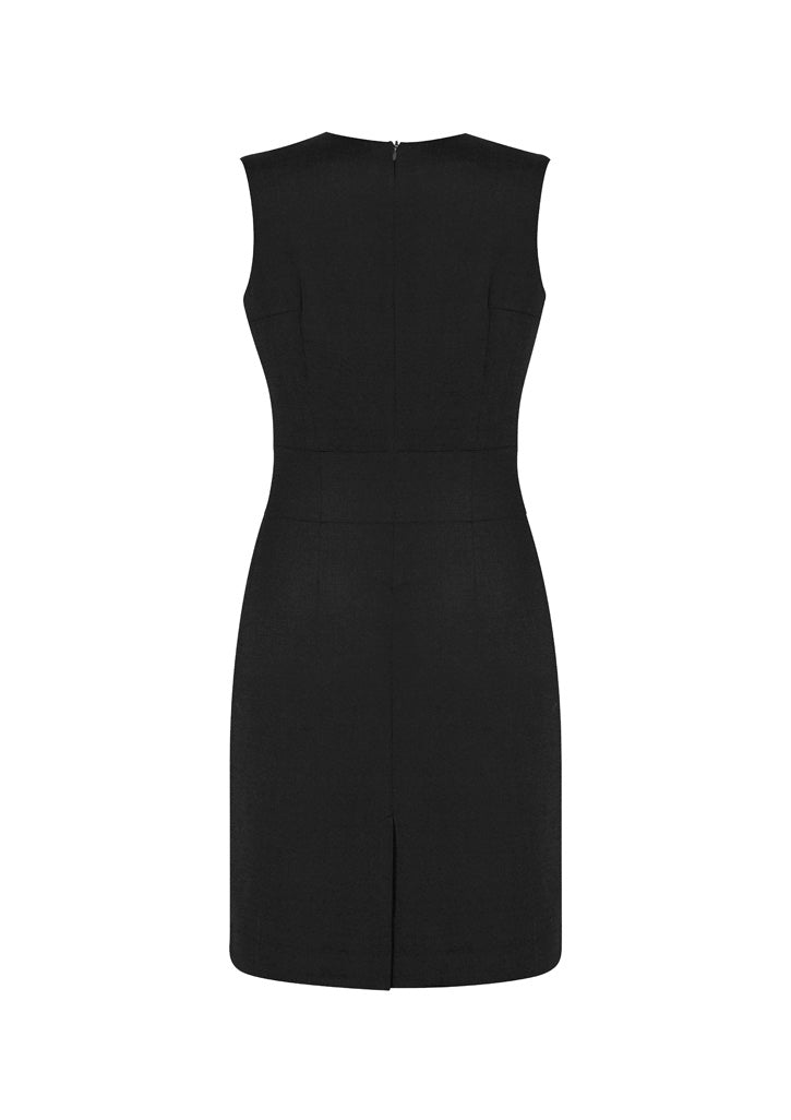 Comfort Wool Stretch Womens Sleeveless V-Neck Dress