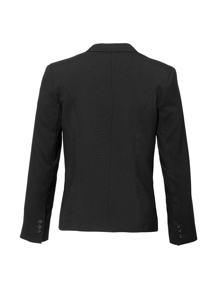 Comfort Wool Stretch Womens Short Jacket with Reverse Lapel