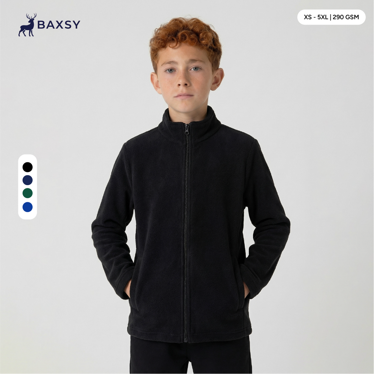 BAXSY3008 Youth Everest Polar Fleece Full Zip