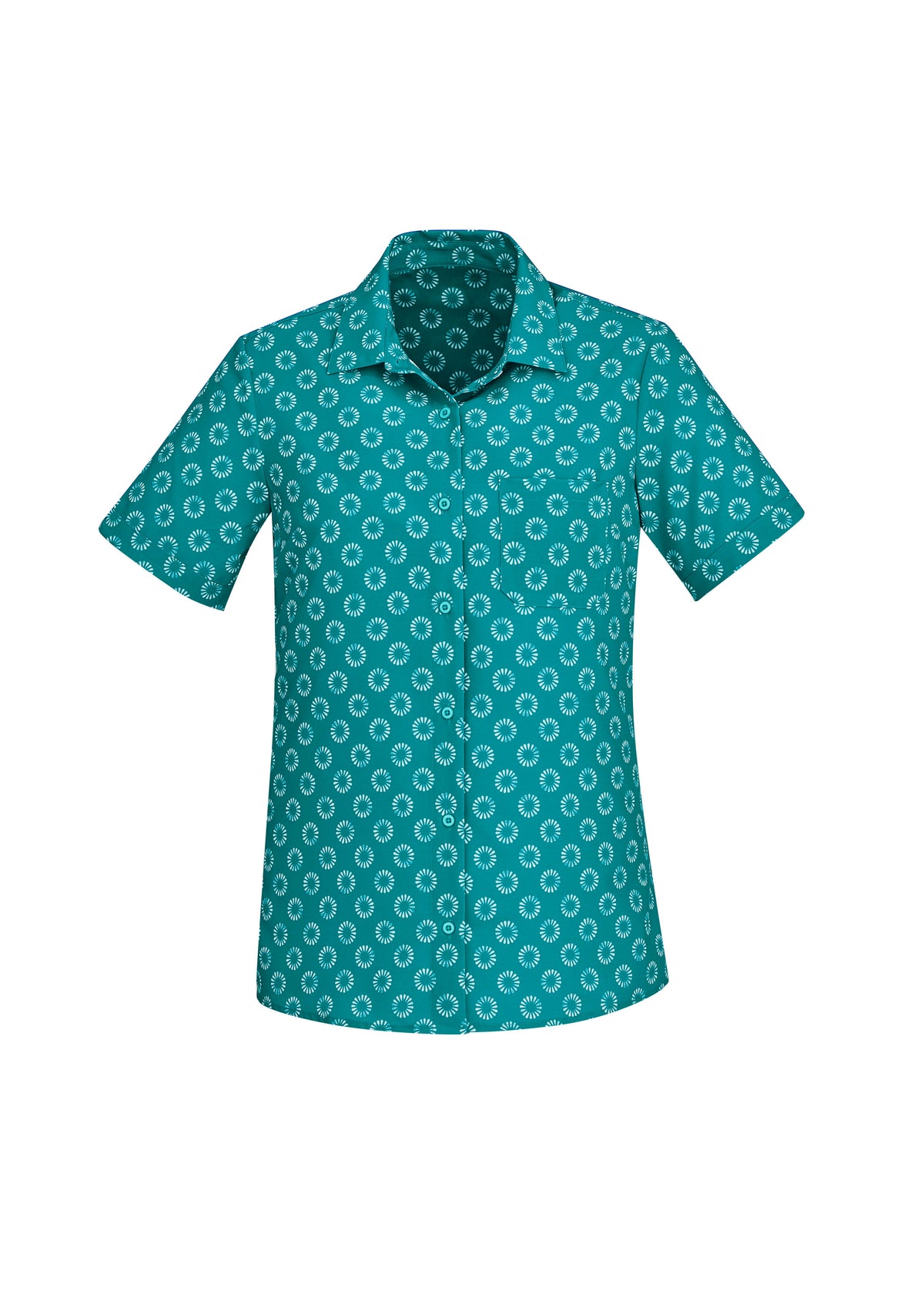 Florence Womens Daisy Print Short Sleeve Shirt