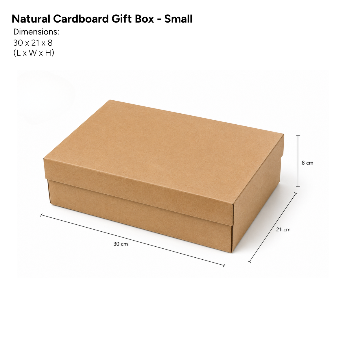 Natural Cardboard Gift Box Small