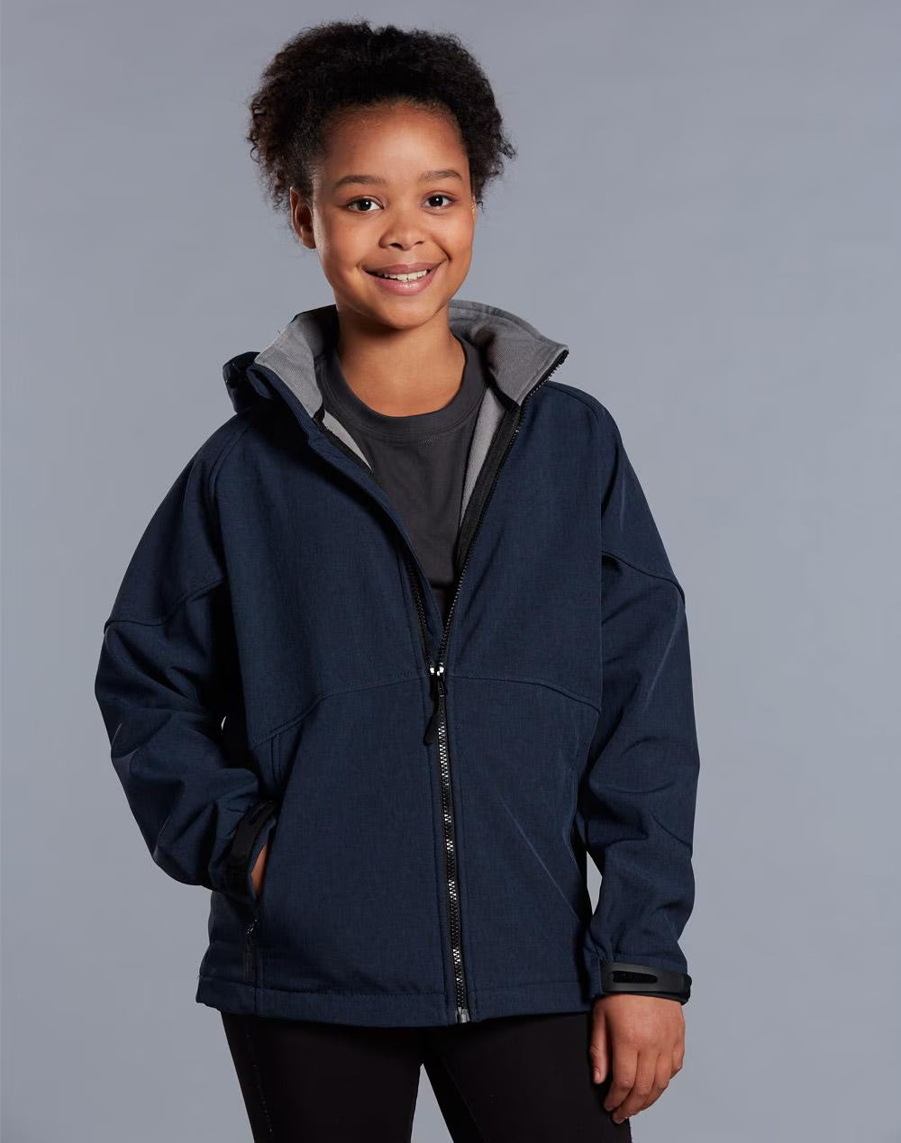 JK33K Aspen Softshell Hood Jacket Kids'