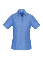 Chambray Womens Short Sleeve Shirt