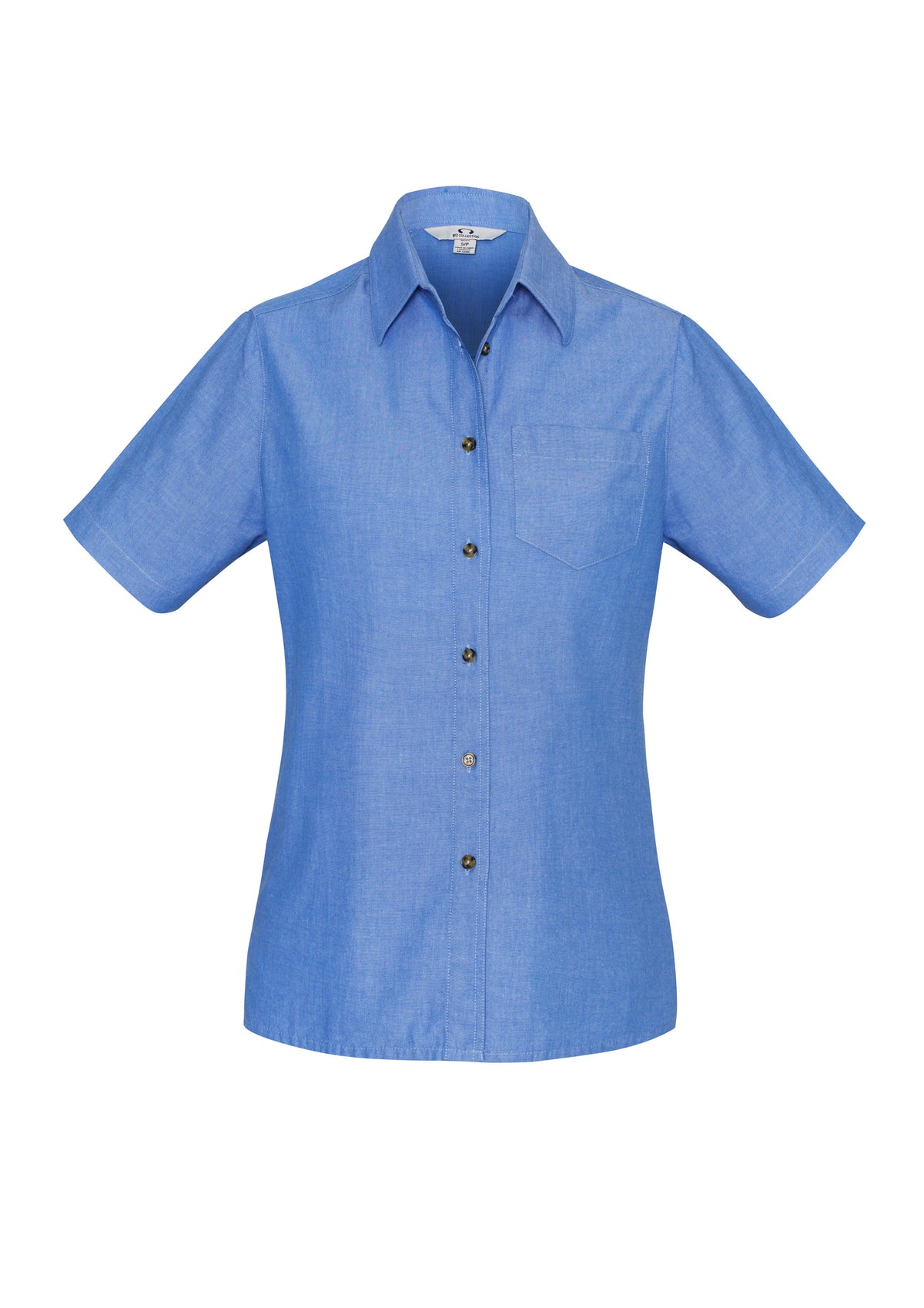 Chambray Womens Short Sleeve Shirt
