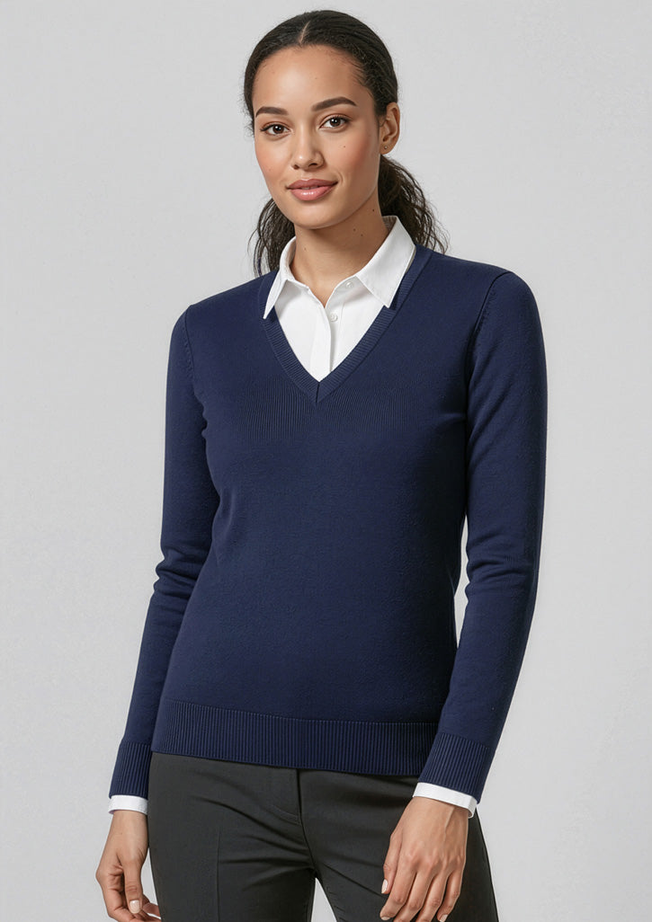 V-Neck Womens Knit Pullover