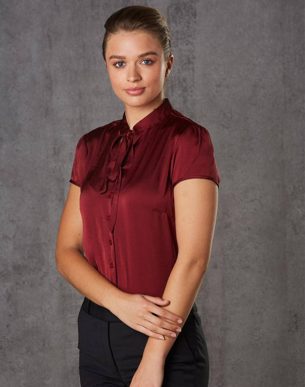 M8810 Women’s Tie Neck Blouse