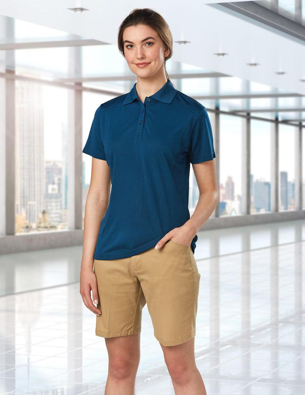 M9391 Ladies Stretch Slimfit Boston Chino Shorts