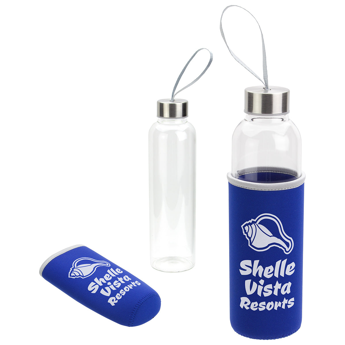 OC9390 600ml Jupiter Glass Bottle with Neoprene Sleeve