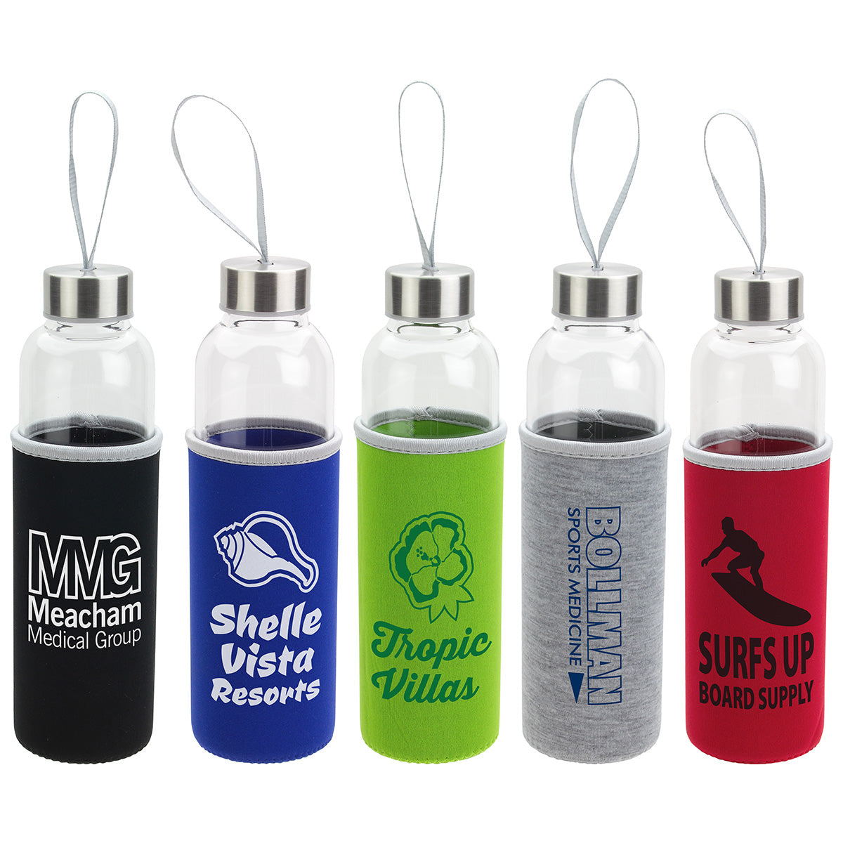 OC9390 600ml Jupiter Glass Bottle with Neoprene Sleeve
