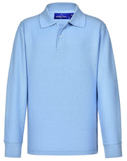 PS12K Kids Traditional Poly/Cotton Pique Knit Long Sleeve Polo