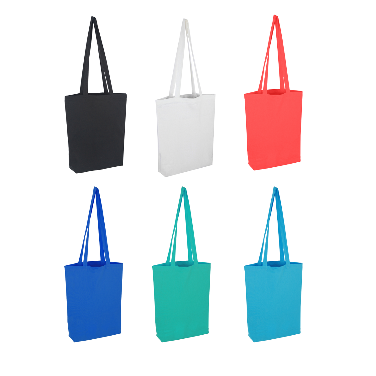 PS4116 Long Handle Coloured Cotton Bag