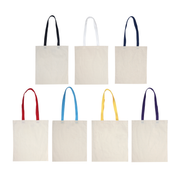 PS4119 Accent Cotton Tote Bag with Coloured Handles
