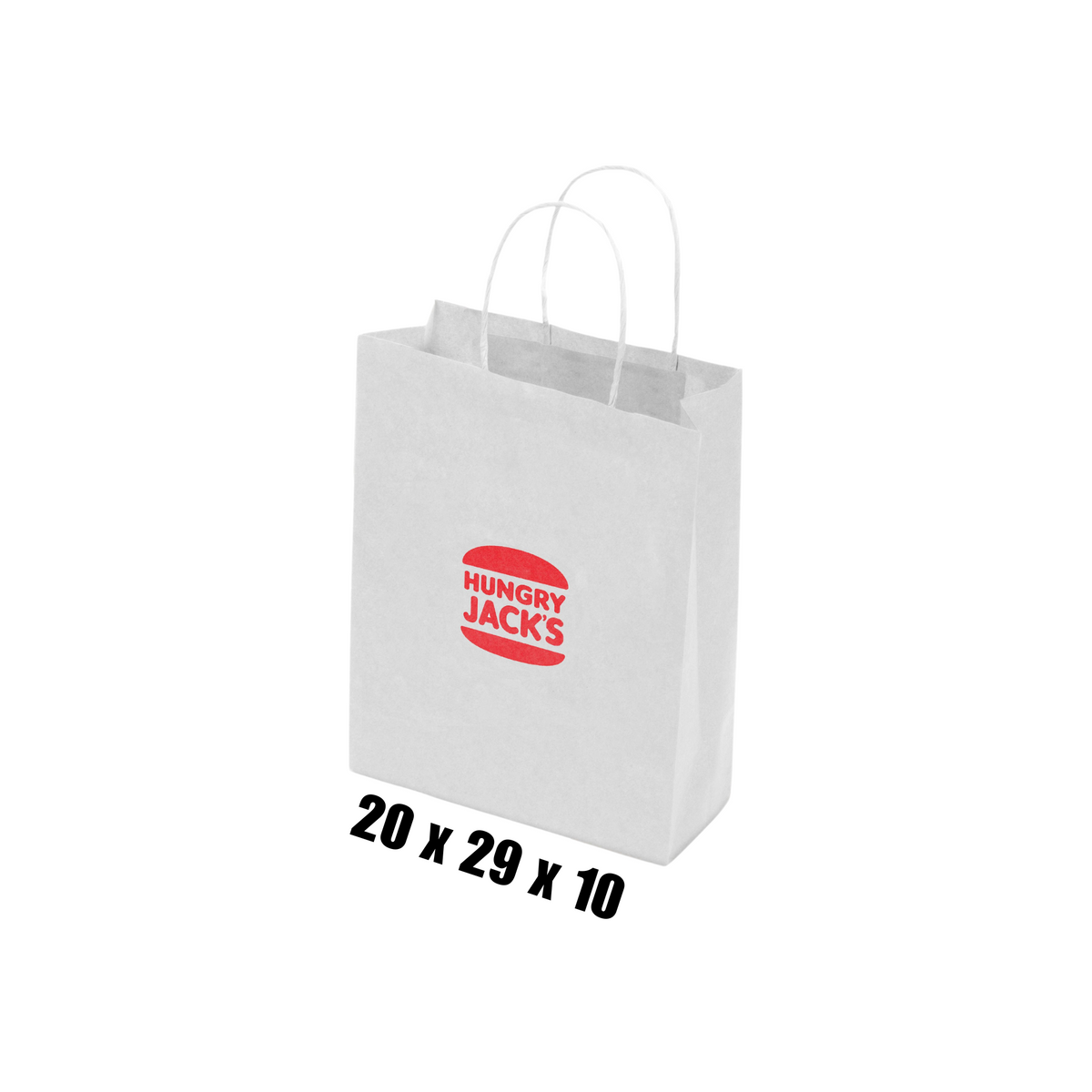 PS4602S Kraft Paper Bag White Small with Twisted Paper Handle