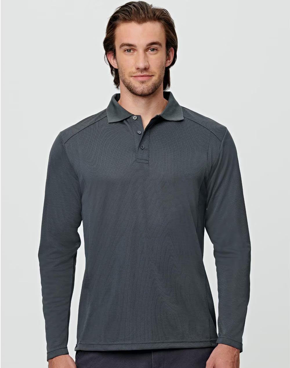 PS89 Lucky Bamboo Long Sleeve Polo Mens