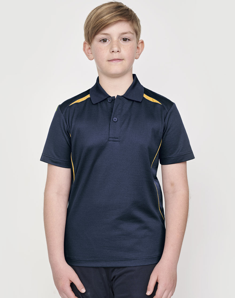 PS93K Kids Sustainable Poly/Cotton Contrast Short Sleeve Polo