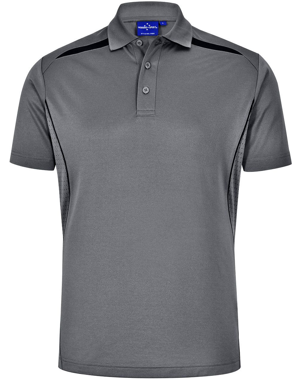 PS93 Mens Sustainable Poly/Cotton Contrast SS Polo