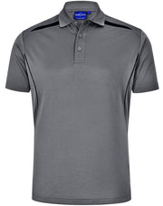 PS93 Mens Sustainable Poly/Cotton Contrast SS Polo