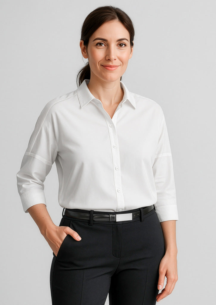 Dahlia Womens 3/4 Sleeve Blouse