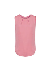 Estelle Womens Sleeveless Pleat Detail Blouse