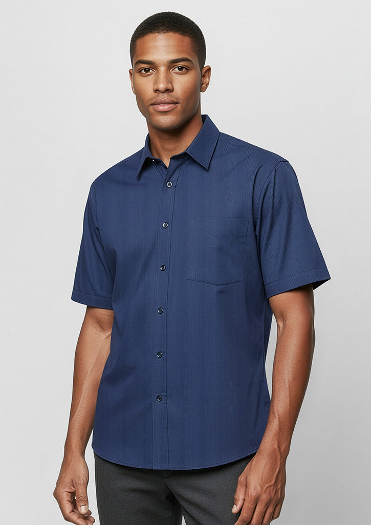 Micro Mens Check Short Sleeve Shirt