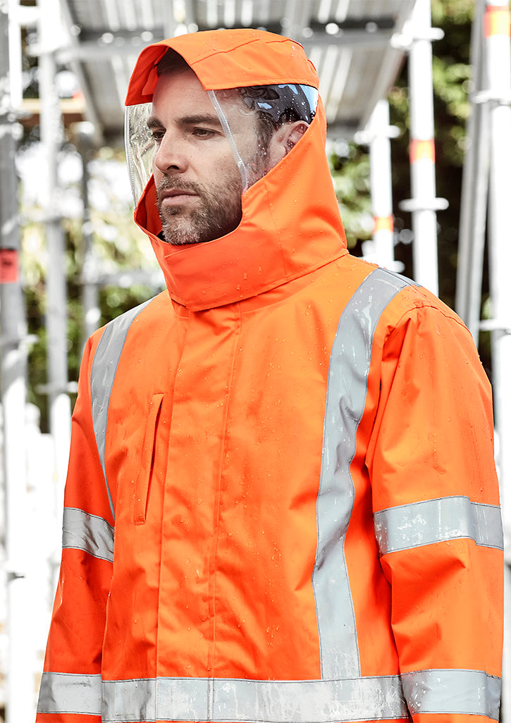 Mens Hi Vis X Back 4 In 1 Waterproof Jacket