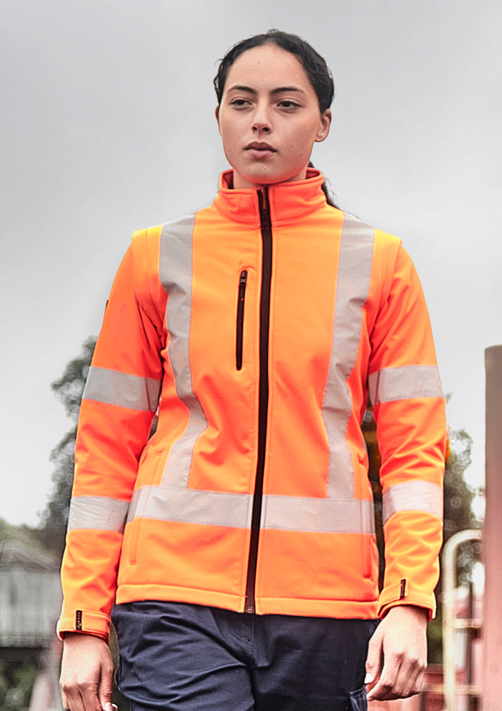 Womens Hi Vis NSW Rail X Back 2 In 1 Softshell Jacket