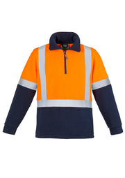 Unisex Hi Vis Polar Fleece Pullover Shoulder Taped