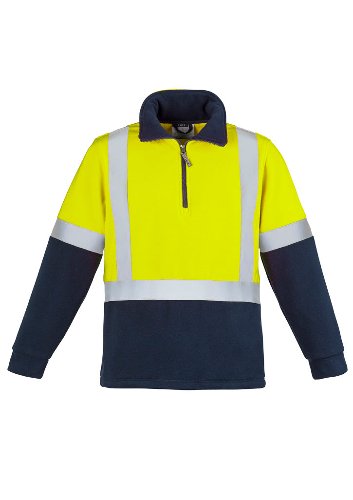 Unisex Hi Vis Polar Fleece Pullover Shoulder Taped