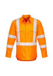 Mens Hi Vis X Back NSW Rail Taped Shirt