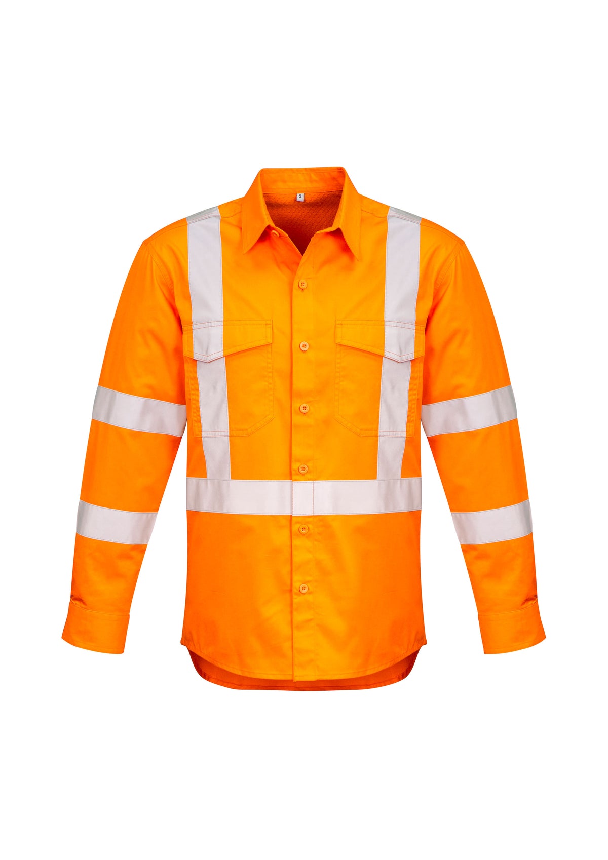 Mens Hi Vis X Back NSW Rail Taped Shirt
