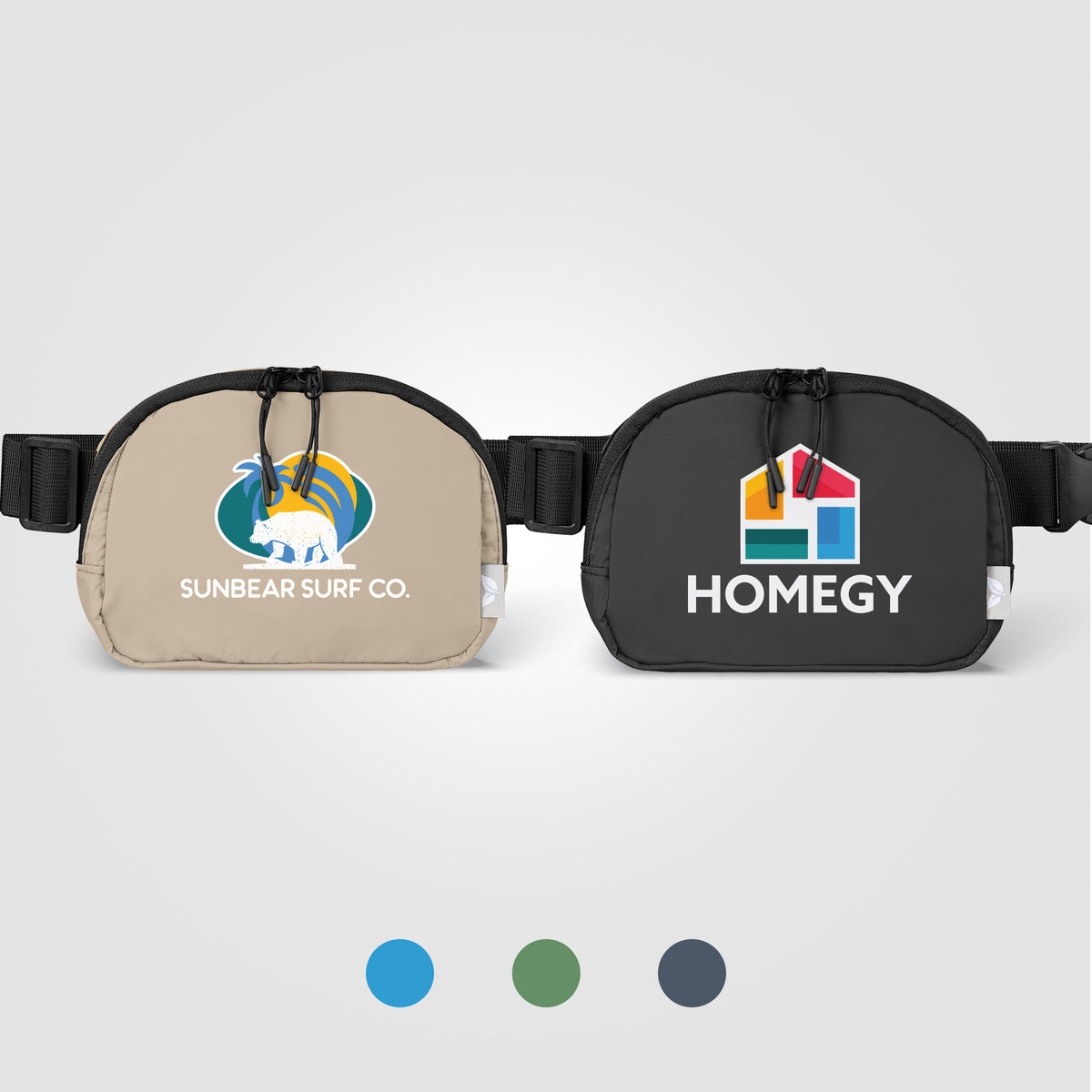 Taiga RPET Nylon Zippered Waist Bag – 1.2L