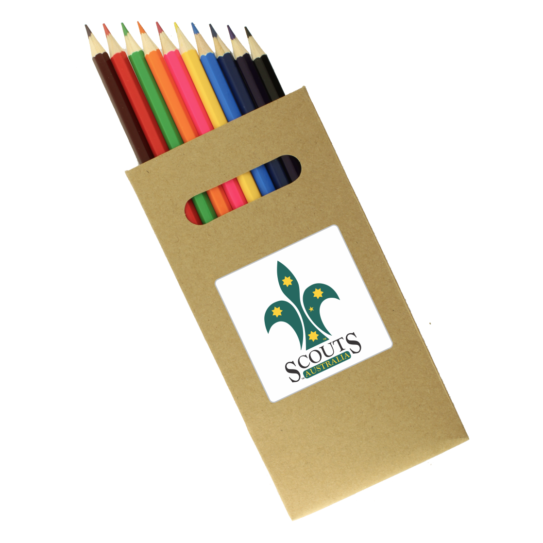 10 PK Natural Wood Full Size Colouring Pencil