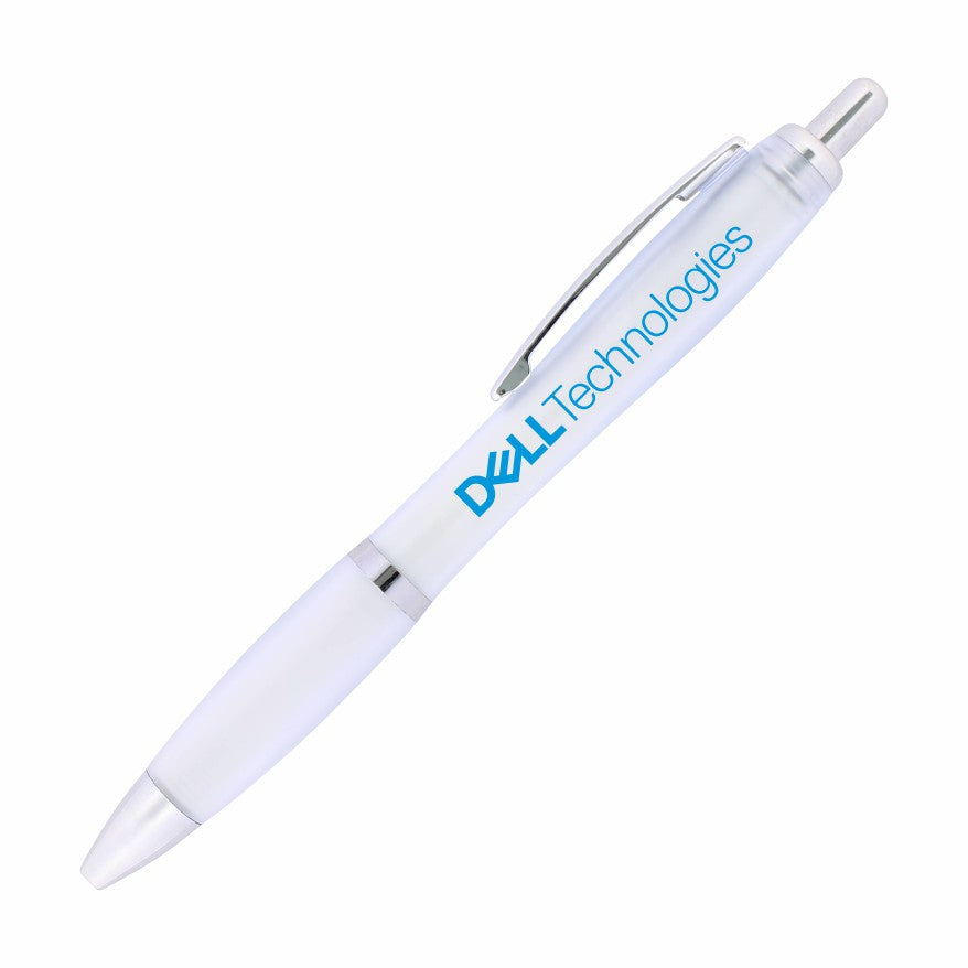 Plastic Pen Ballpoint Frosted Cara - Blue Ink